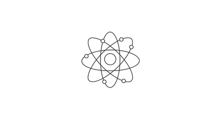 Atom's Blueprint: Simple illustration showcasing the fundamental structure of an atom.