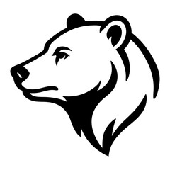 Bear Head In Profile