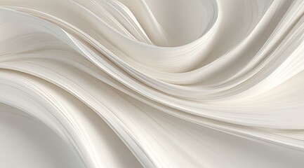 Abstract swirls of creamy white fabric