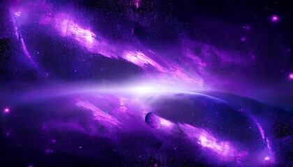 purple nebula cosmic planet space fantasy background sci fi