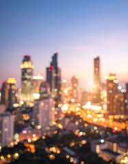 Obraz premium Blurred cityscape at twilight