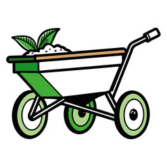 Creative details Fertilizer spreader Vector Illustration