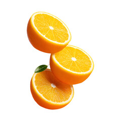 Fototapeta premium slices of lemon wedges with juicy pulp and smooth rind