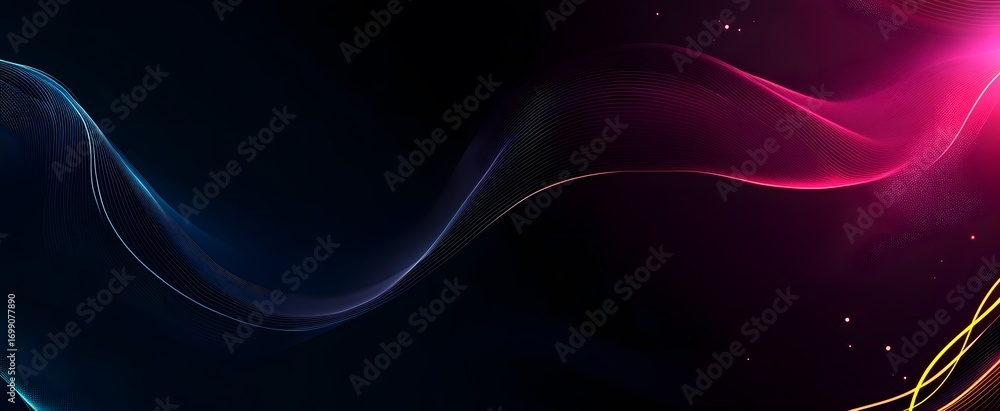Aufkleber intricate, flowing lines create a dynamic abstract design with vibrant colors and a dark backdrop.