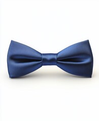 Solid colored bow tie isolated on white background, front view minimalist style for formal wear and accessory concept.