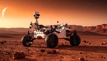 Fototapeta premium quad bike in desert