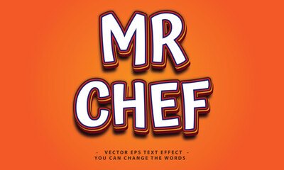 master chef text with effect illustration