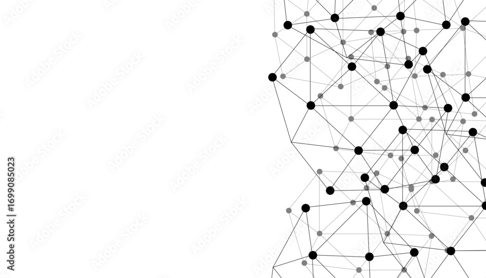 Poster abstract technology dot and line connection digital hi tech design concept background. space for tex