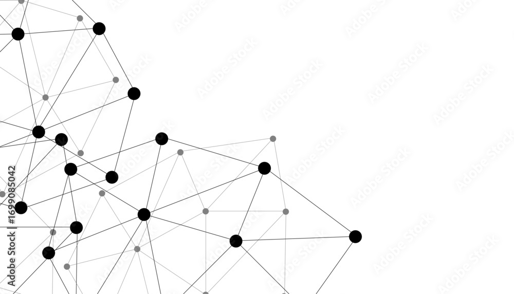 Poster abstract technology dot and line connection digital hi tech design concept background. space for tex