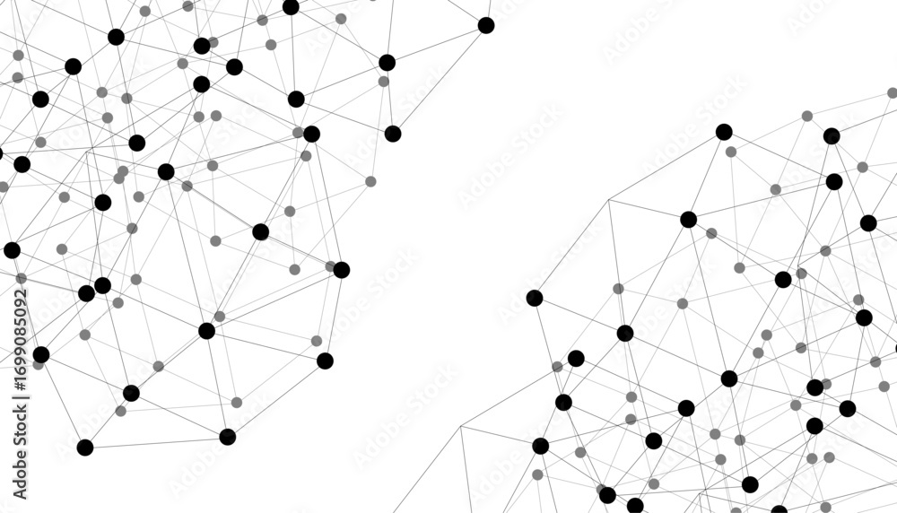Poster abstract technology dot and line connection digital hi tech design concept background. space for tex