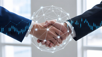 Strategic partnership with global network handshake for business opportunities