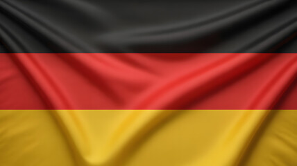 Obraz premium German flag waving proudly with rich colors, a symbol of national identity and heritage, perfect for any project