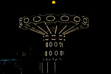 chandelier in the night