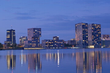 Almere Stad Skyline with Modern Architecture and Waterfront, Netherlands