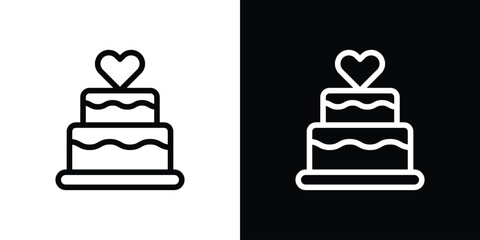 Wedding cake icon design elements. icons for app or web