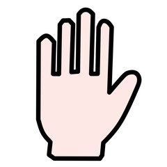 Obraz premium Hand pink Icon - Stop Justice Oath Symbol