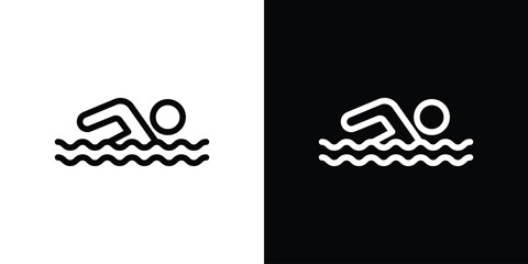 Swimming icon design elements. icons for app or web