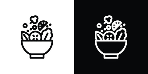 Salad icon design elements. icons for app or web