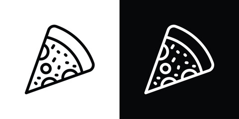 Pizza icon design elements. icons for app or web