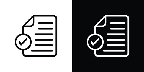 Obraz na płótnie Canvas Approved document icon design elements. icons for app or web