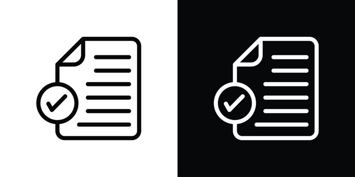 Approved document icon design elements. icons for app or web