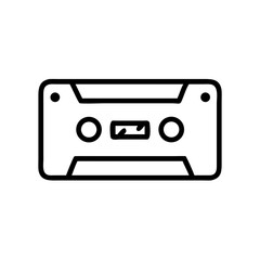 Audio Recording Cassette Player Icon for Web and Graphic Design