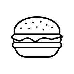 Burger Fast Food Icon for Web and Graphic Design