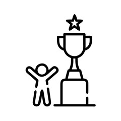 Business Achievement Eye Vision Icon for Web and Graphic Design