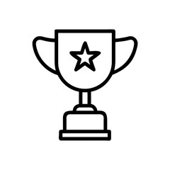 Business Achievement Trophy Award Icon for Web and Graphic Design