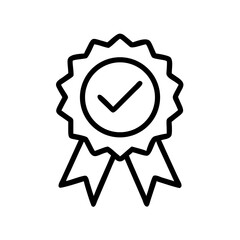 Business Quality Approval Badge Icon for Web and Graphic Design