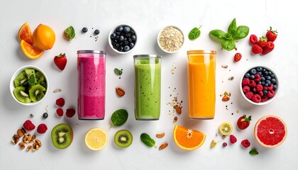 Bright smoothie ingredients