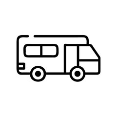 Camper Van Trailer Icon for Web and Graphic Design
