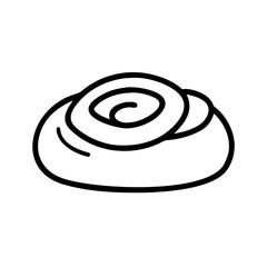 Cinnamon Roll Sweet Bun Icon for Web and Graphic Design