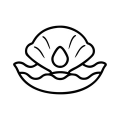 Clam Seashell Marine Food Icon for Web and Graphic Design
