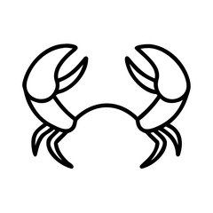 Crab Claws Marine Food Icon for Web and Graphic Design