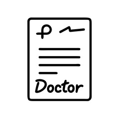 Doctor Healthcare Certificate Diploma Icon for Web and Graphic Design