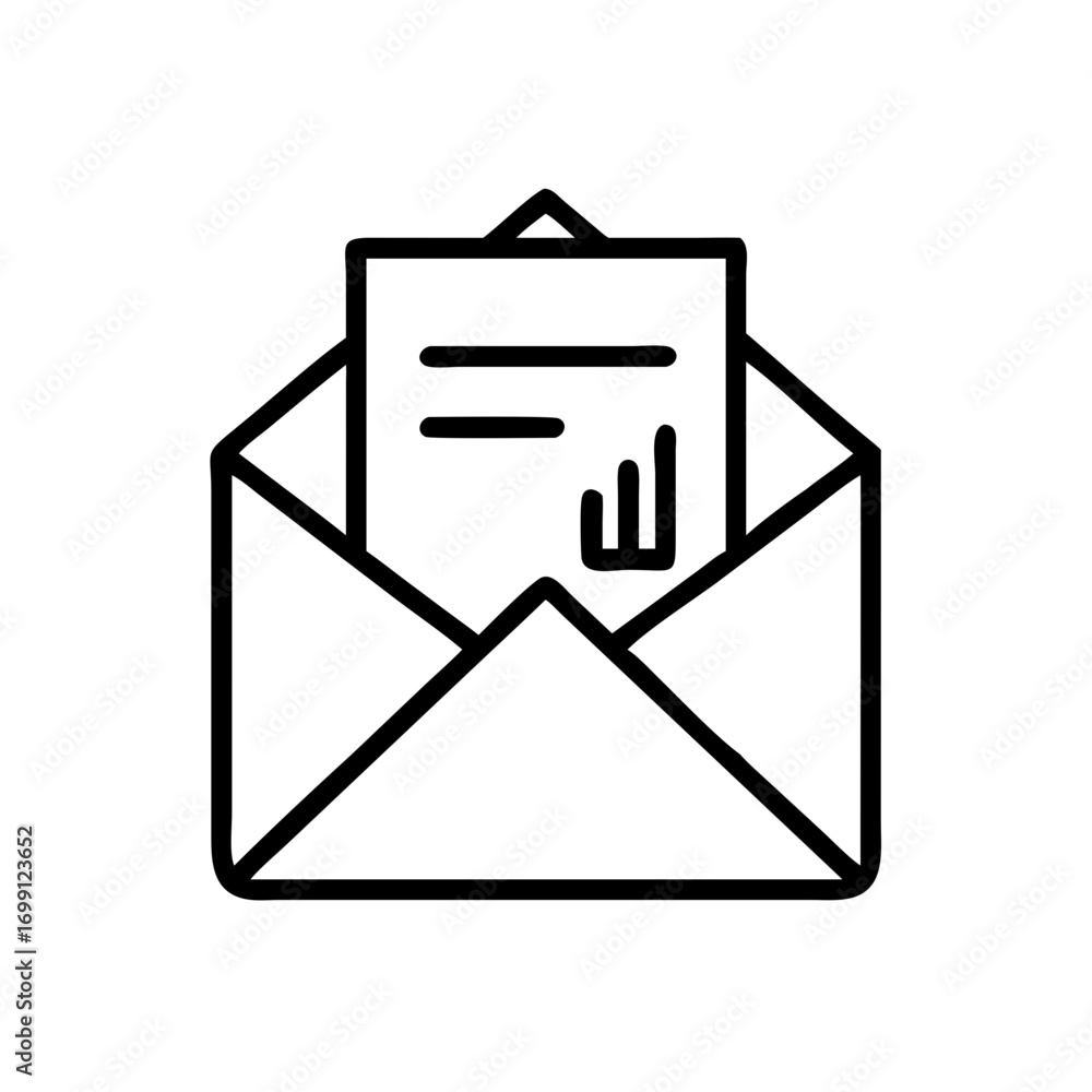 Poster email document with trash symbol icon for web and graphic design