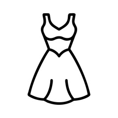 Elegant Dress Clothing Icon for Web and Graphic Design