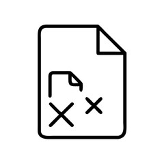 Obraz premium File with X Cross Remove Symbol Icon for Web and Graphic Design