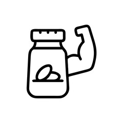 Fitness Supplement Icon for Web and Graphic Design