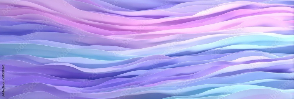 Poster gradient waves in soft pastel colors create a serene and calming visual effect perfect for backgroun