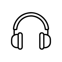 Headphones Listening to Podcast Icon for Web and Graphic Design