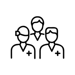 Healthcare Teamwork Collaboration Icon for Web and Graphic Design