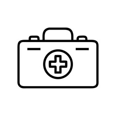 Hospital Medical Briefcase Bag Icon for Web and Graphic Design