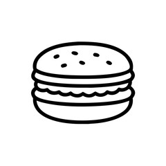 Macaron Sweet Dessert Cookie Icon for Web and Graphic Design