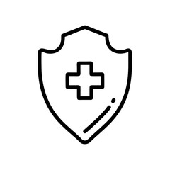 Medical Shield Health Protection Icon for Web and Graphic Design
