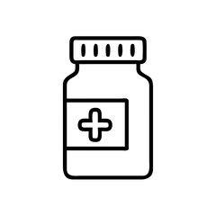 Medicine Pill Bottle Package Icon for Web and Graphic Design