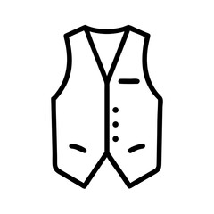 Mens Waistcoat Vest Icon for Web and Graphic Design