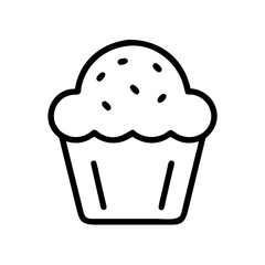 Muffin Icon for Web and Graphic Design