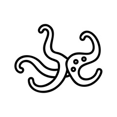 Octopus Tentacles Seafood Creature Icon for Web and Graphic Design